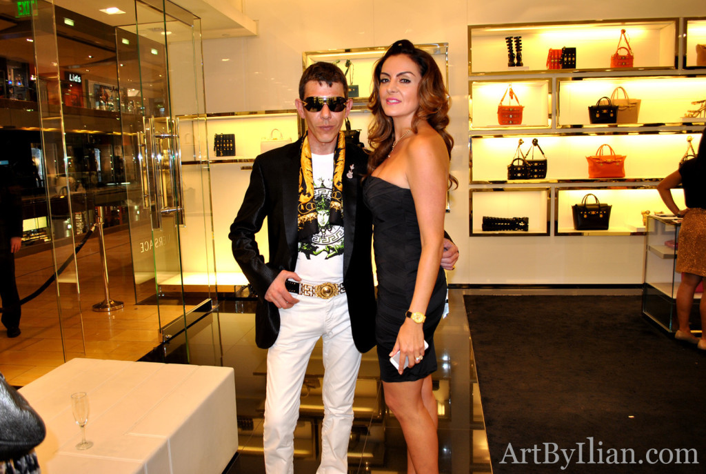 Ilian Rachov and the Tv presenter Carmina Zamorano at Versace Soiree in Houston 2013.