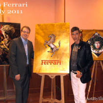 Exhibition during MISS FERRARI Competition in Turin.Italy