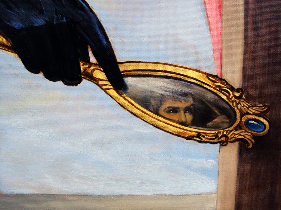 Detail of the portrait of PENELOPE CRUZ by the Bulgarian artist ILIAN RACHOV